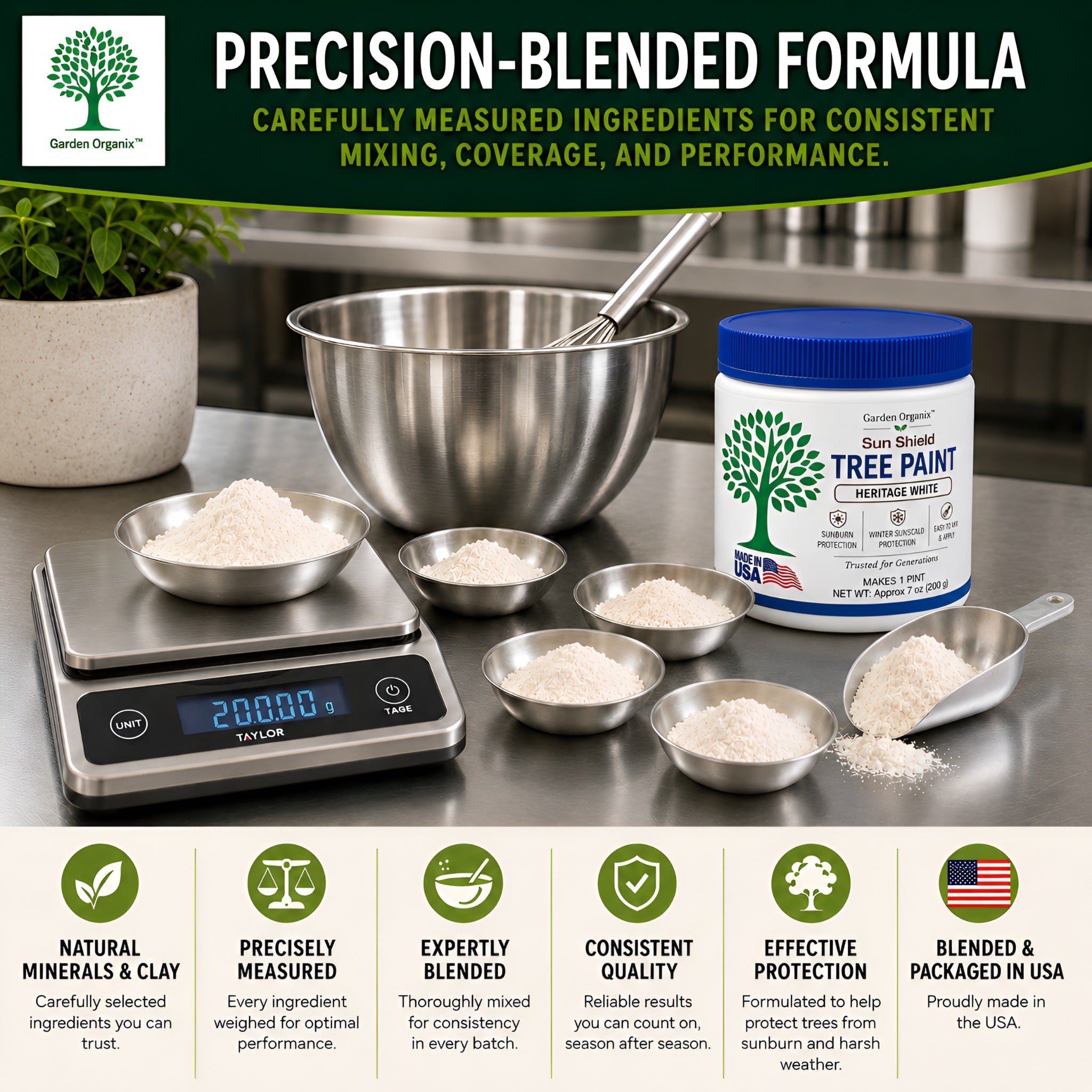 Garden Organix Heritage White precision-blended formulation
